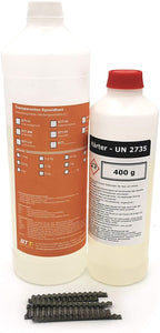 BTT-LH 2K Epoxidharz 1,2kg Gießharz Rissharz Estrich Risse inkl. 20 Estrichklammern
