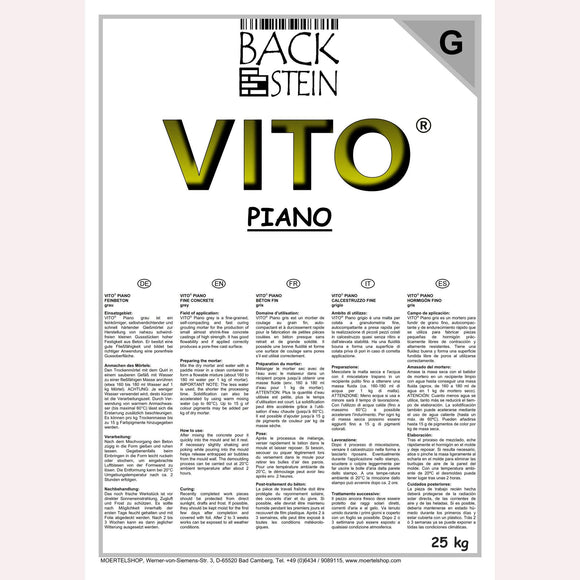 VITO ® PIANO Feinbeton, grau ( Ersatzartikel Schmuckbeton )